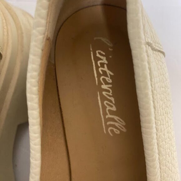 L'intervalle Cream Pebbled Leather Chunky Chain Platform Loafers Size EU 41 - Picture 4 of 12